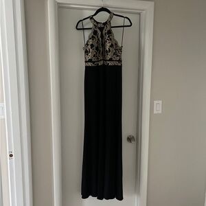 Elegant Black and Gold Dress